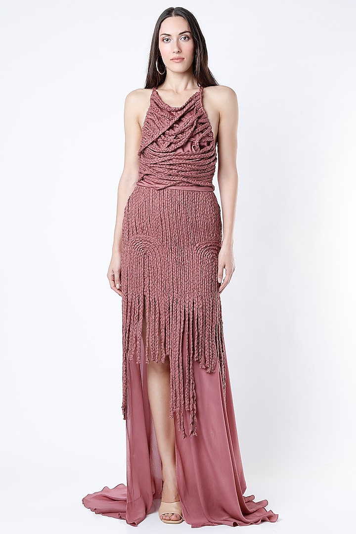 Mauve High-Low Gown by Deme by Gabriella
