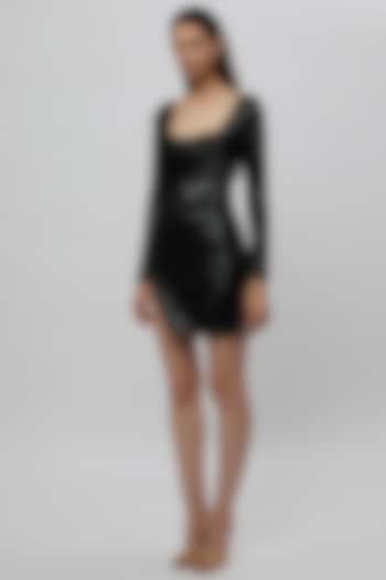 Black Sequins Mini Dress by Deme by Gabriella