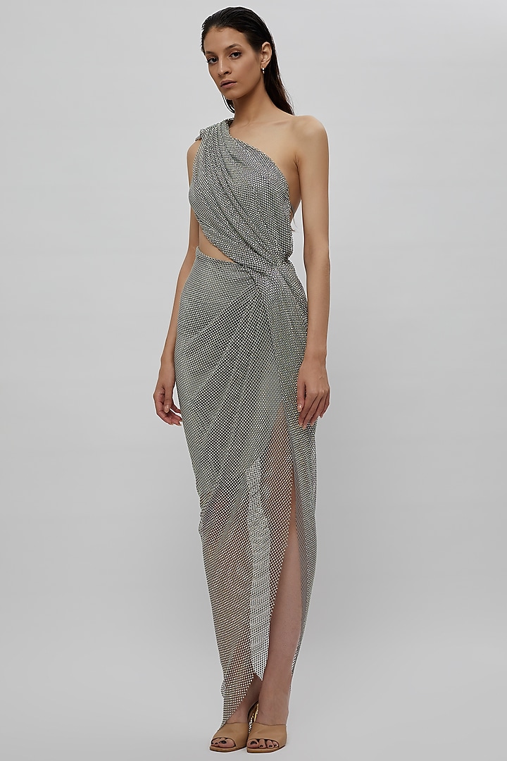 Grey Power Net Dress by Deme by Gabriella