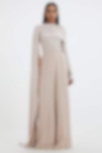 Egg-White Malai Lycra & Ferrari Draped Co-Ord Set by Deme by Gabriella at Pernia's Pop Up Shop