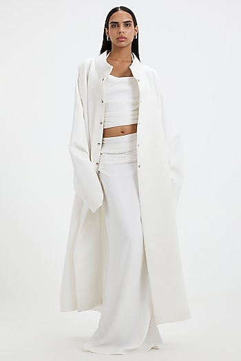 White Ferrari Straight Skirt Set by Deme by Gabriella at Pernia's Pop Up Shop