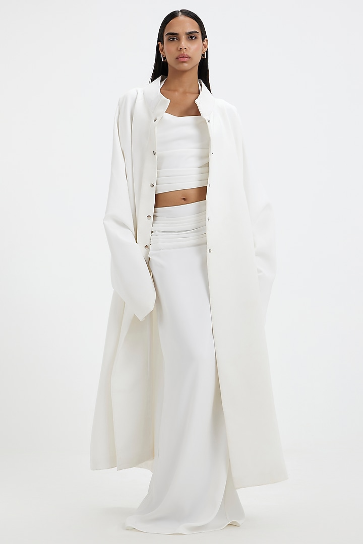 White Ferrari Straight Skirt Set by Deme by Gabriella at Pernia's Pop Up Shop