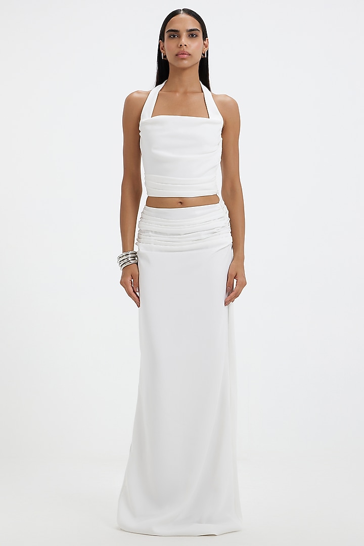 White Ferrari Straight Skirt Set by Deme by Gabriella at Pernia's Pop Up Shop