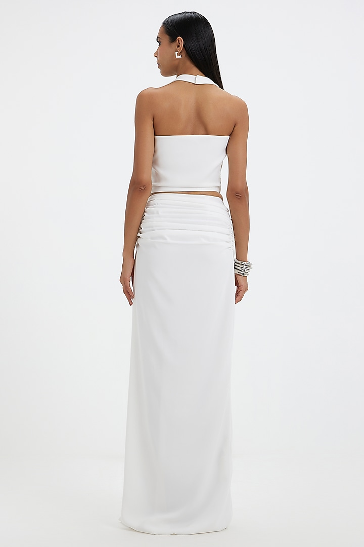 White Ferrari Straight Skirt Set by Deme by Gabriella at Pernia's Pop Up Shop