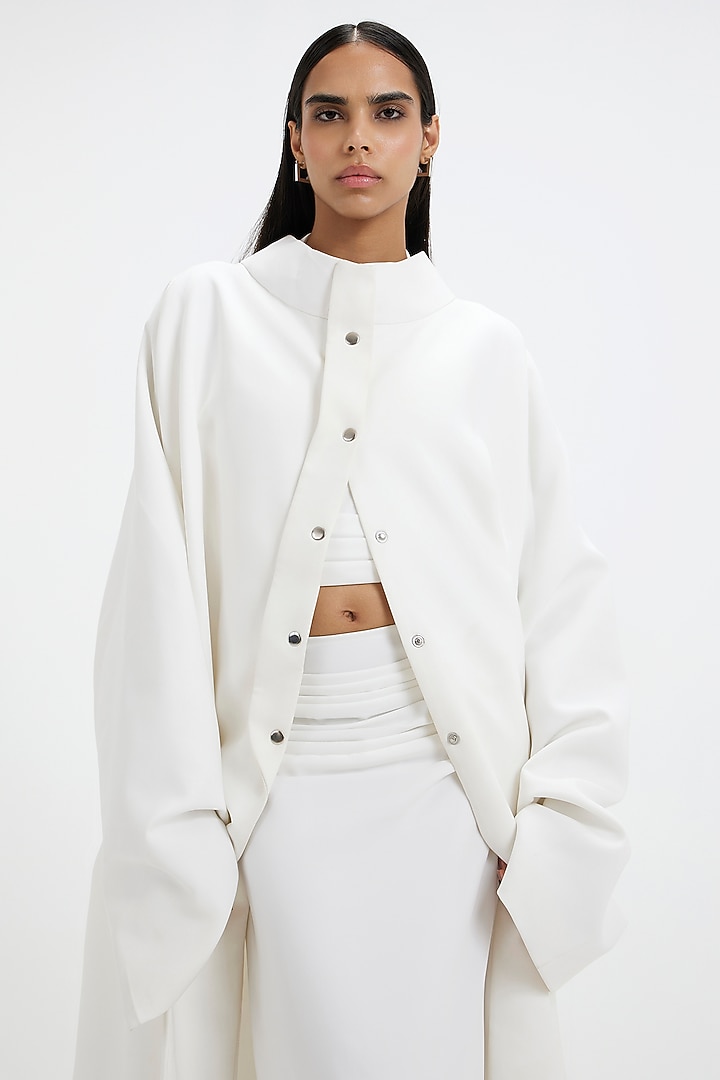 White Ferrari Straight Skirt Set by Deme by Gabriella at Pernia's Pop Up Shop