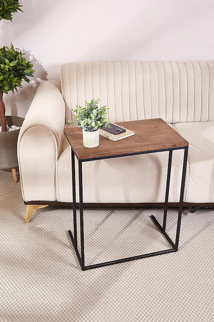 Brown Wood & Iron Side Table by Mason Home