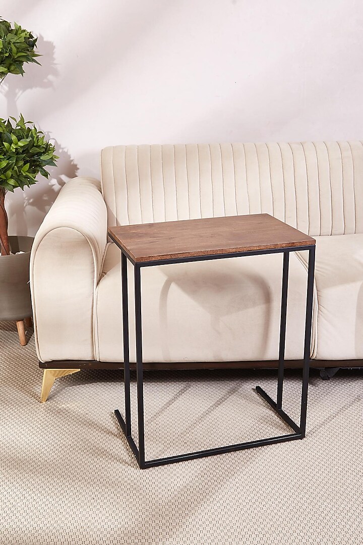 Brown Wood & Iron Side Table by Mason Home at Pernia's Pop Up Shop