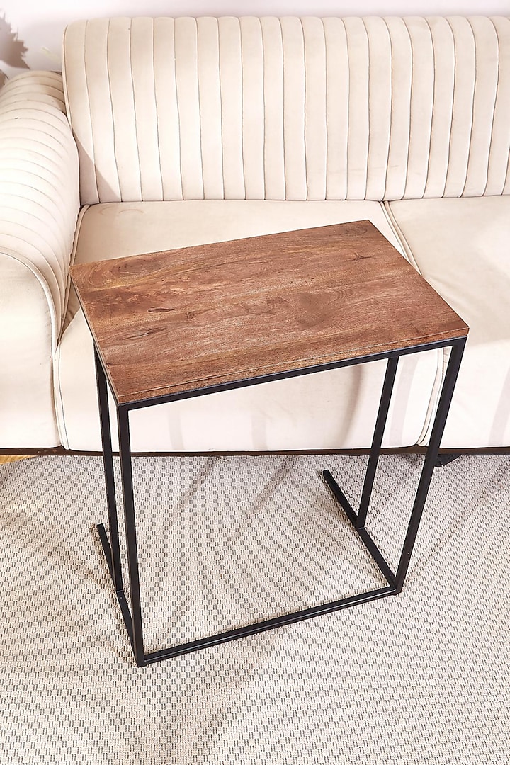 Brown Wood & Iron Side Table by Mason Home at Pernia's Pop Up Shop