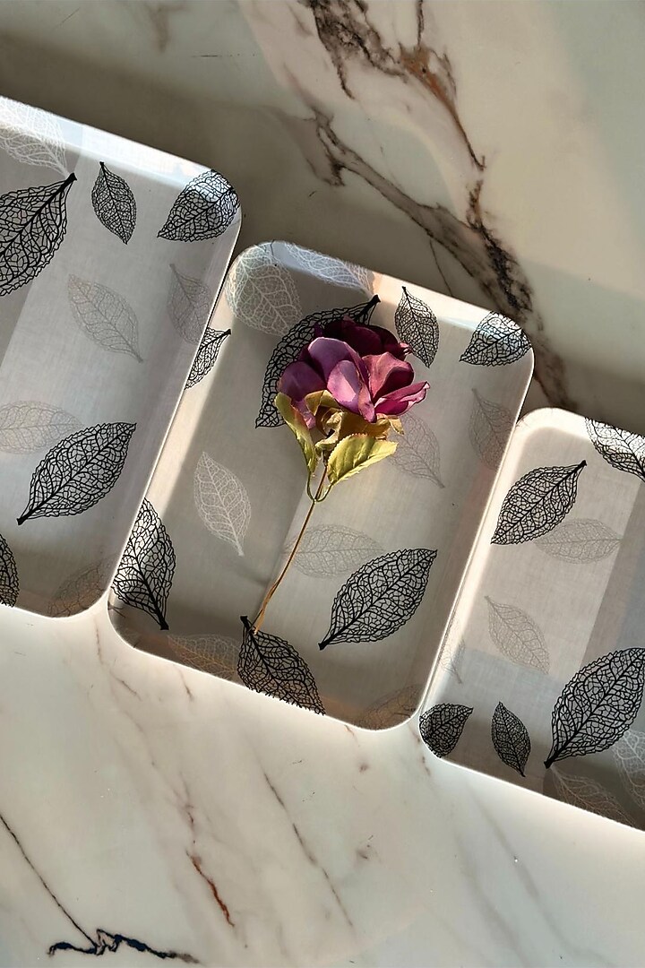 White Melamine Tray (Set Of 3) by Mason Home at Pernia's Pop Up Shop