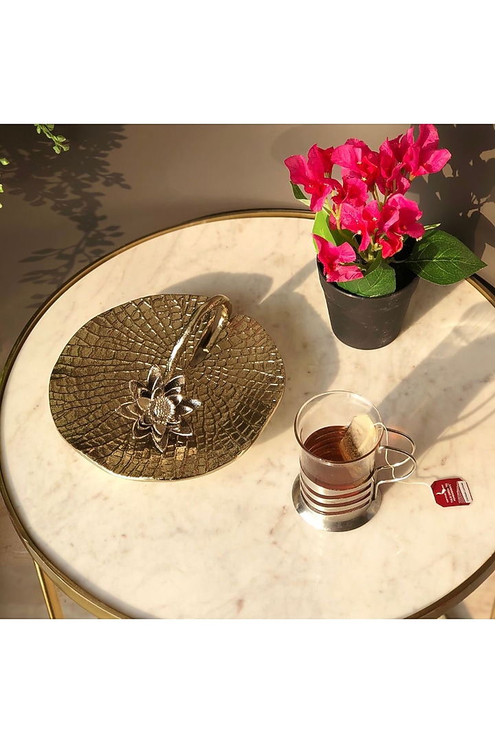 Gold Aluminum Napkin Stand by Mason Home at Pernia's Pop Up Shop