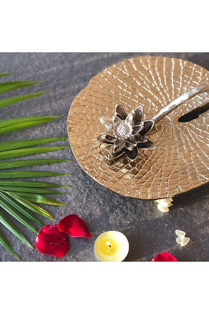 Gold Aluminum Napkin Stand by Mason Home at Pernia's Pop Up Shop