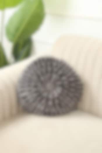 Floret Grey Round Cushion Cover by Mason Home