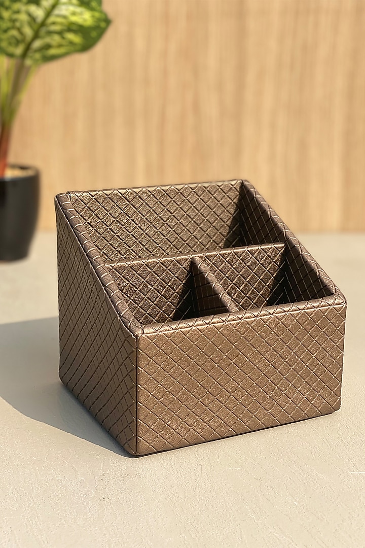 Brown Braided Remote Holder by Mason Home at Pernia's Pop Up Shop
