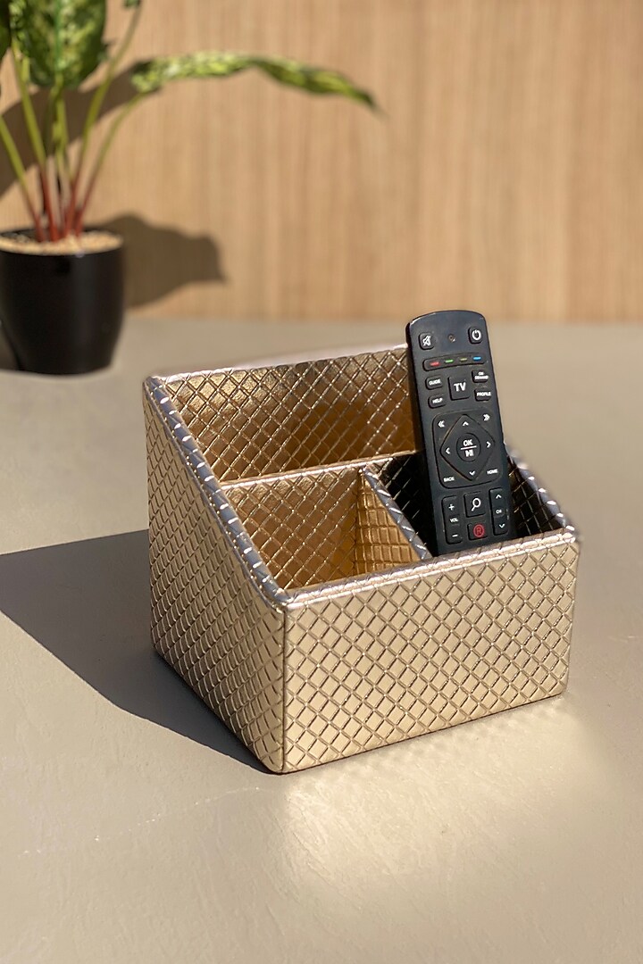 Gold Briaded Remote Holder by Mason Home at Pernia's Pop Up Shop