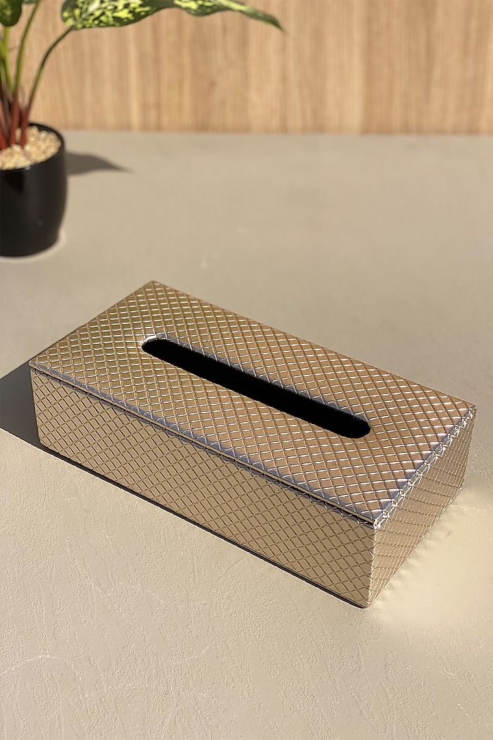 Gold Braided Tissue Box by Mason Home at Pernia's Pop Up Shop