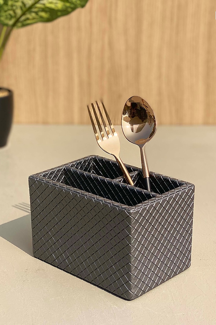 Grey Braided Cutlery Holder by Mason Home at Pernia's Pop Up Shop