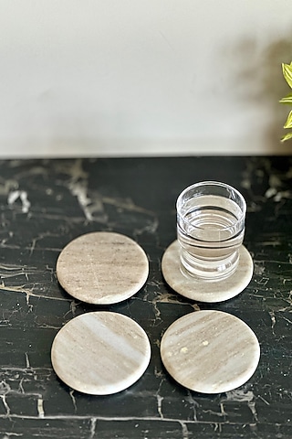 Beige Marble Coasters (Set of 4) by Mason Home