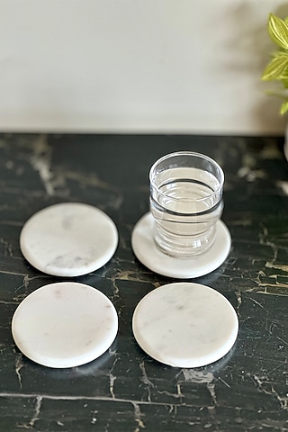 White Marble Coasters (Set of 4) by Mason Home