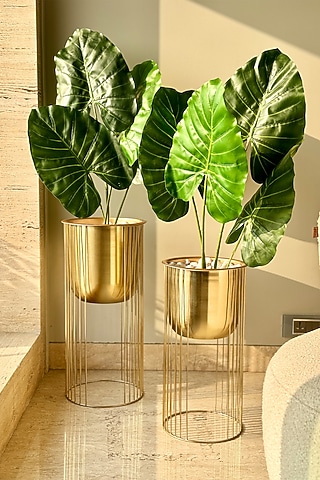 Gold Iron Aurum Planter Set (Set of 2) by Mason Home