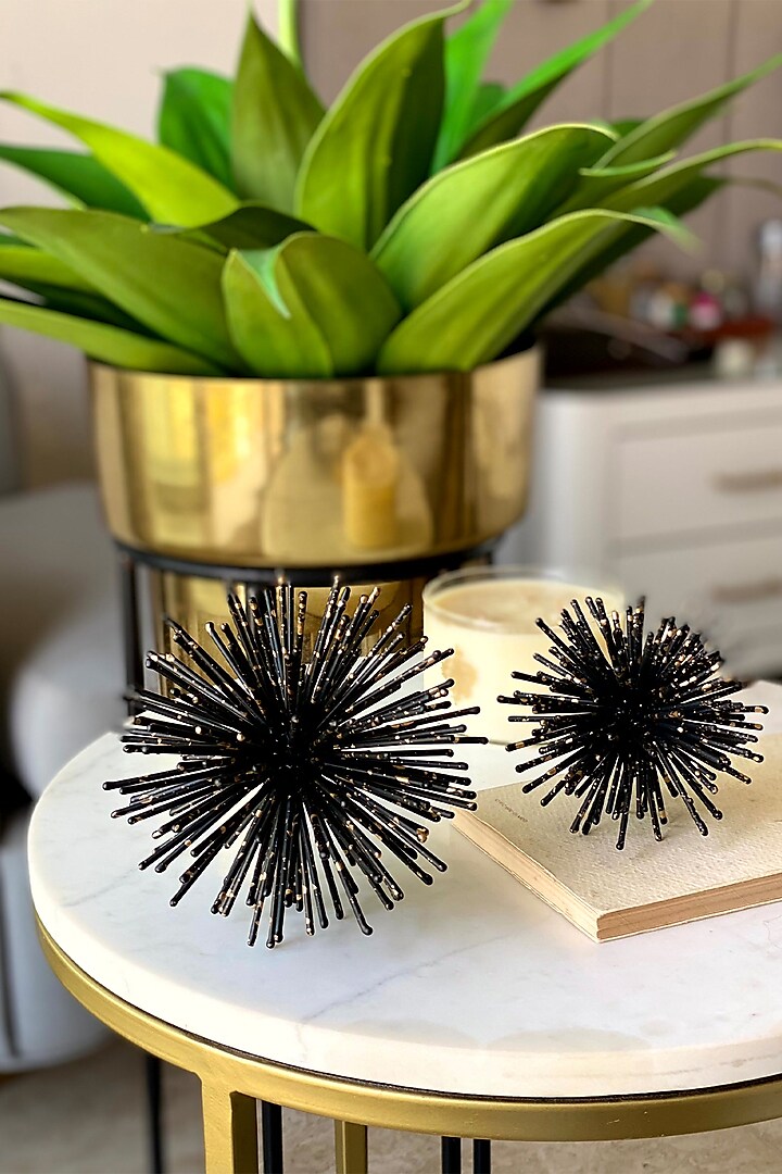 Black & Gold Iron Accents Set (Set of 2) by Mason Home at Pernia's Pop Up Shop