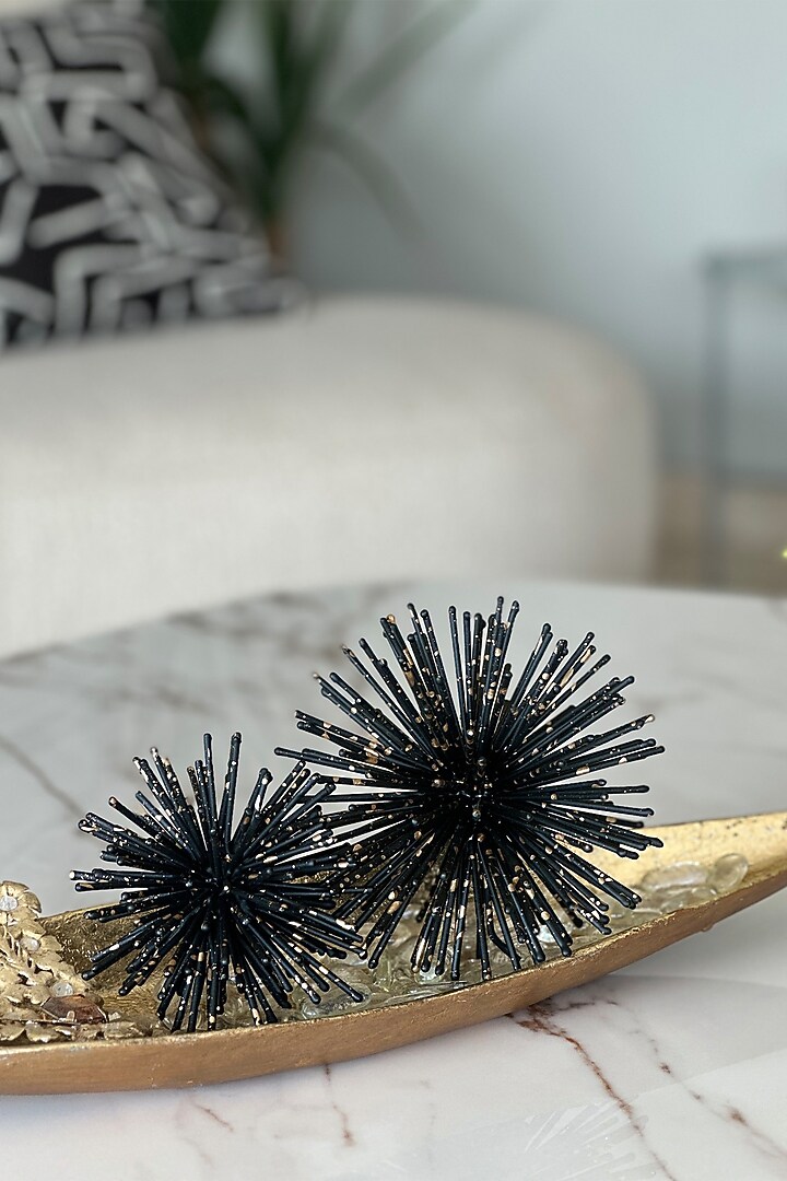 Black & Gold Iron Accents Set (Set of 2) by Mason Home at Pernia's Pop Up Shop
