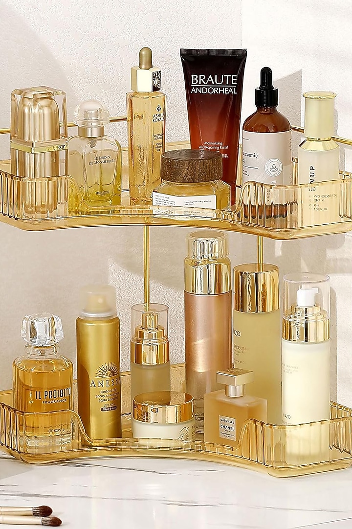 Amber Plastic & Metal Two-Tier Cosmetics Organizers by Mason Home at Pernia's Pop Up Shop