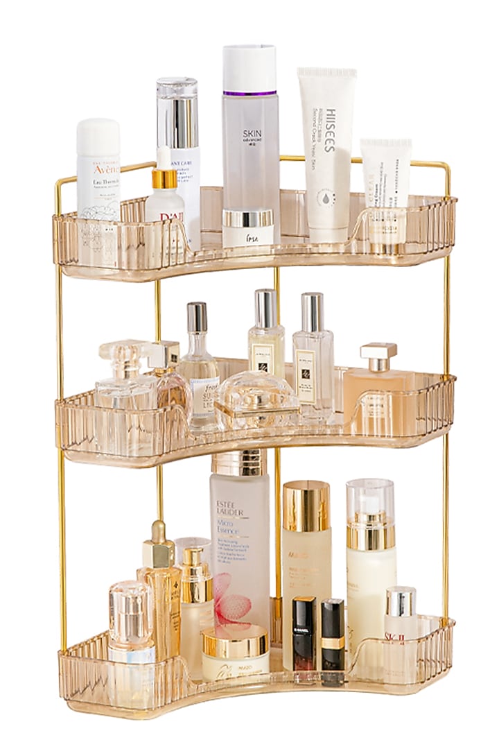 Amber Plastic & Metal Three-Tier Makeup Organizer by Mason Home at Pernia's Pop Up Shop