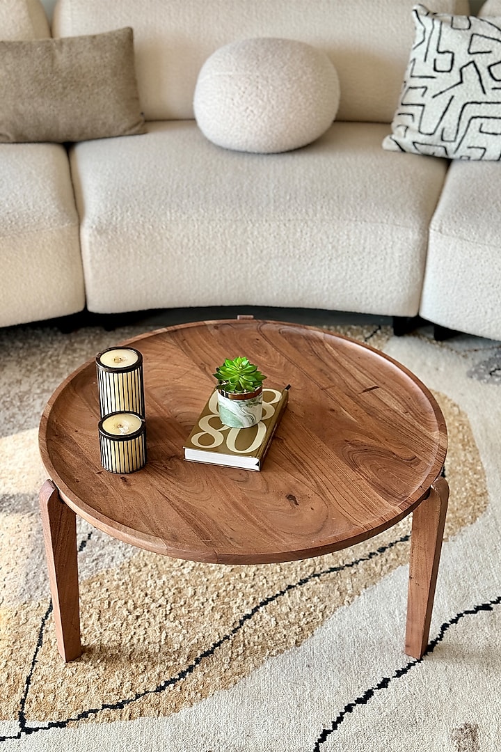 Brown Acacia Wood Coffee Table by Mason Home at Pernia's Pop Up Shop