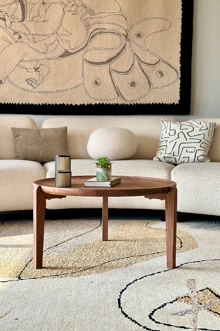 Brown Acacia Wood Coffee Table by Mason Home at Pernia's Pop Up Shop