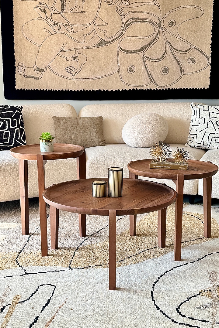 Brown Acacia Wood Table by Mason Home at Pernia's Pop Up Shop
