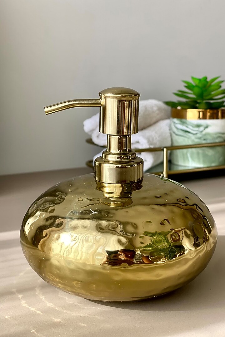 Gold Stainless Steel Soap Dispenser by Mason Home at Pernia's Pop Up Shop