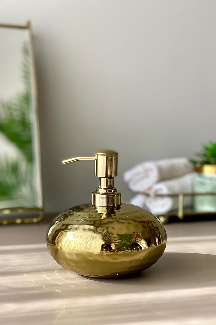 Gold Stainless Steel Soap Dispenser by Mason Home at Pernia's Pop Up Shop