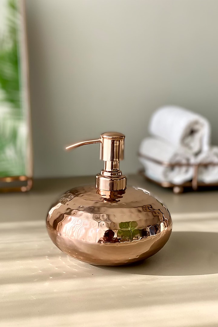 Rose Gold Stainless Steel Soap Dispenser by Mason Home at Pernia's Pop Up Shop