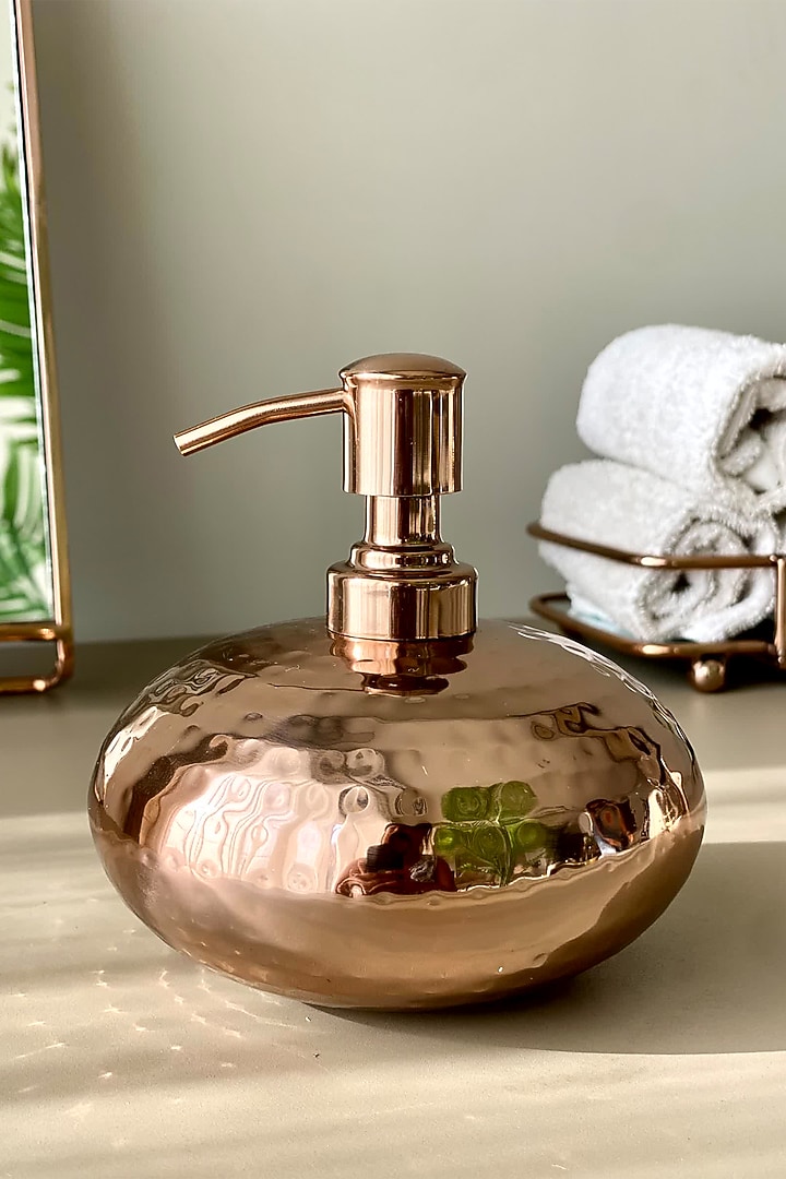Rose Gold Stainless Steel Soap Dispenser by Mason Home at Pernia's Pop Up Shop