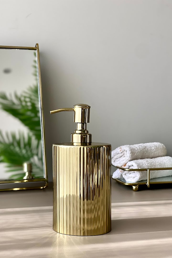 Gold Stainless Steel Soap Dispenser by Mason Home at Pernia's Pop Up Shop