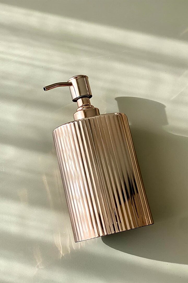 Rose Gold Stainless Steel Soap Dispenser by Mason Home at Pernia's Pop Up Shop