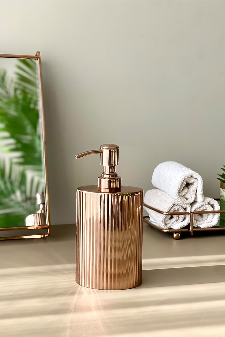 Rose Gold Stainless Steel Soap Dispenser by Mason Home at Pernia's Pop Up Shop