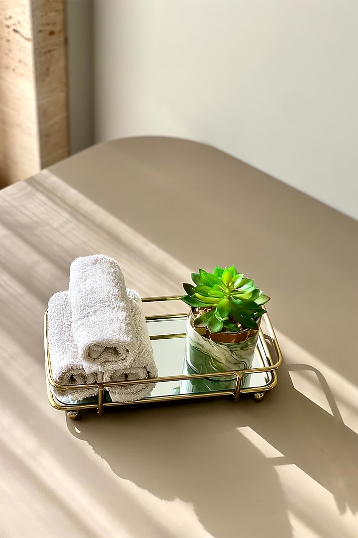 Gold Stainless Steel Napkin Tray by Mason Home at Pernia's Pop Up Shop