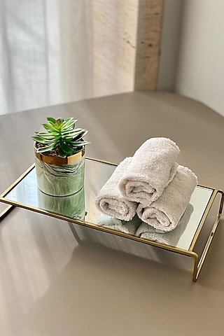Gold Stainless Steel Accessory Tray by Mason Home