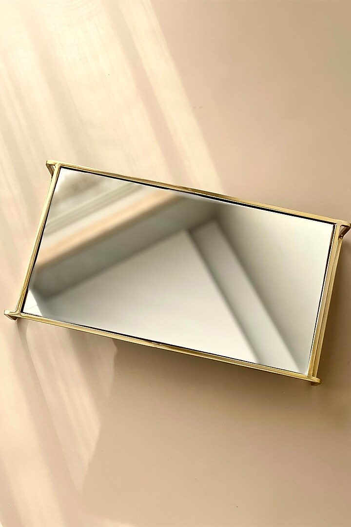 Gold Stainless Steel Accessory Tray by Mason Home at Pernia's Pop Up Shop