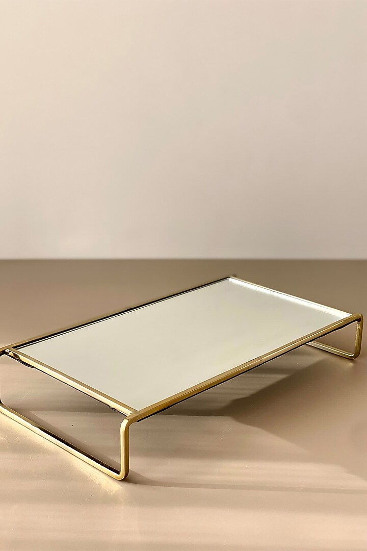 Gold Stainless Steel Accessory Tray by Mason Home at Pernia's Pop Up Shop