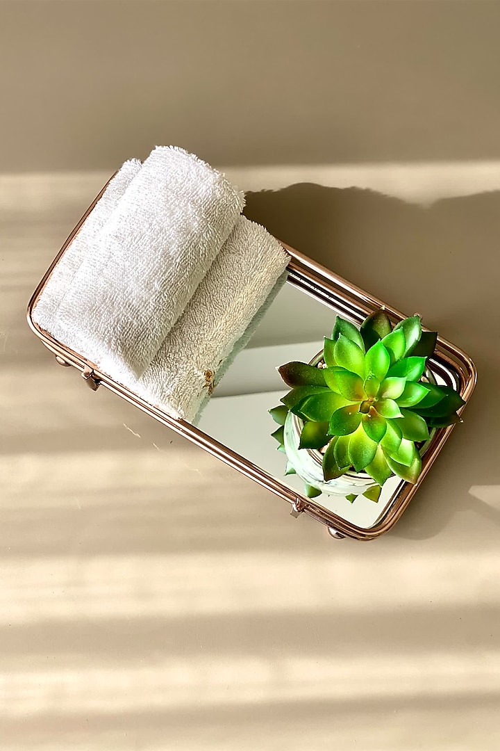 Rose Gold Stainless Steel Napkin Tray by Mason Home at Pernia's Pop Up Shop