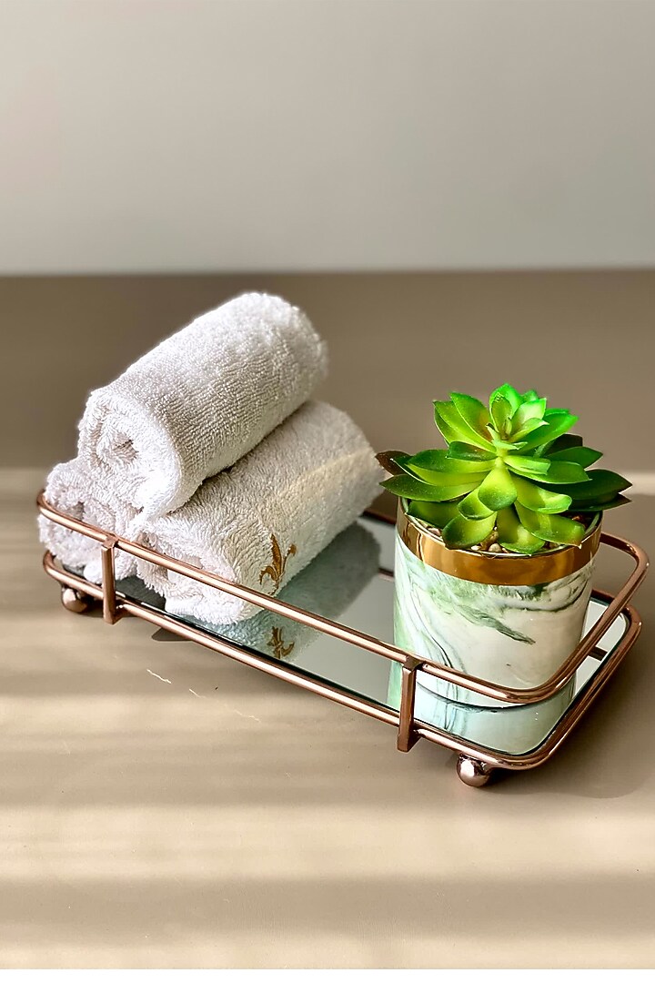 Rose Gold Stainless Steel Napkin Tray by Mason Home at Pernia's Pop Up Shop