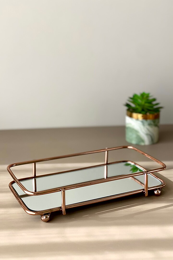Rose Gold Stainless Steel Napkin Tray by Mason Home at Pernia's Pop Up Shop