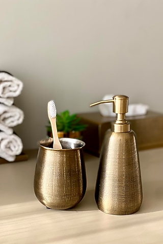 Antique Gold Stainless Steel Bathroom (Set Of 2) by Mason Home