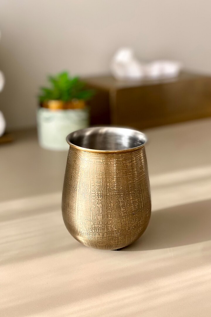 Antique Gold Stainless Steel Bathroom (Set Of 2) by Mason Home at Pernia's Pop Up Shop