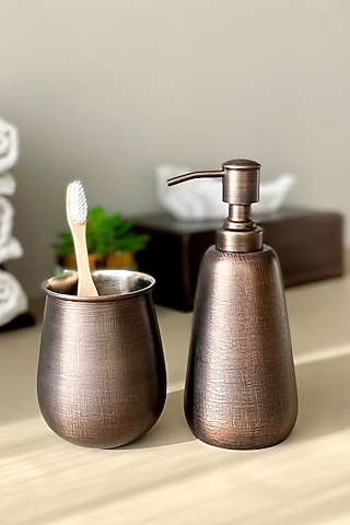 Antique Gold Stainless Steel Bathroom (Set Of 2) by Mason Home