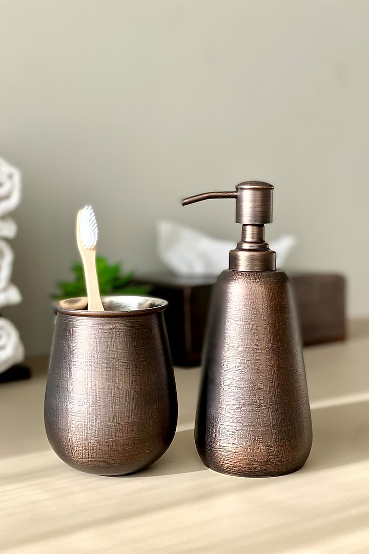 Antique Gold Stainless Steel Bathroom (Set Of 2) by Mason Home at Pernia's Pop Up Shop