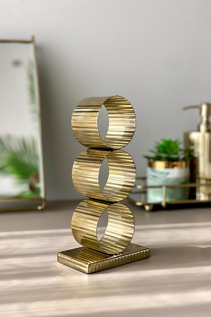 Gold Stainless Steel Napkin Ring Holder by Mason Home at Pernia's Pop Up Shop
