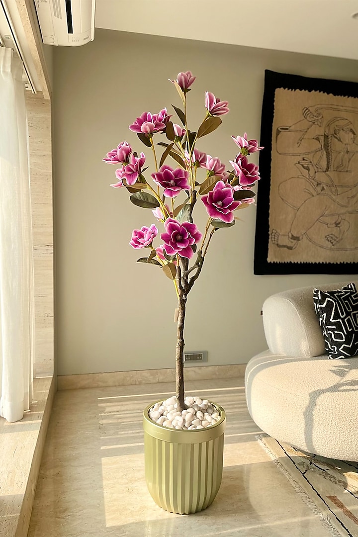 Dark Pink PVC & Fabric Artificial Plant by Mason Home